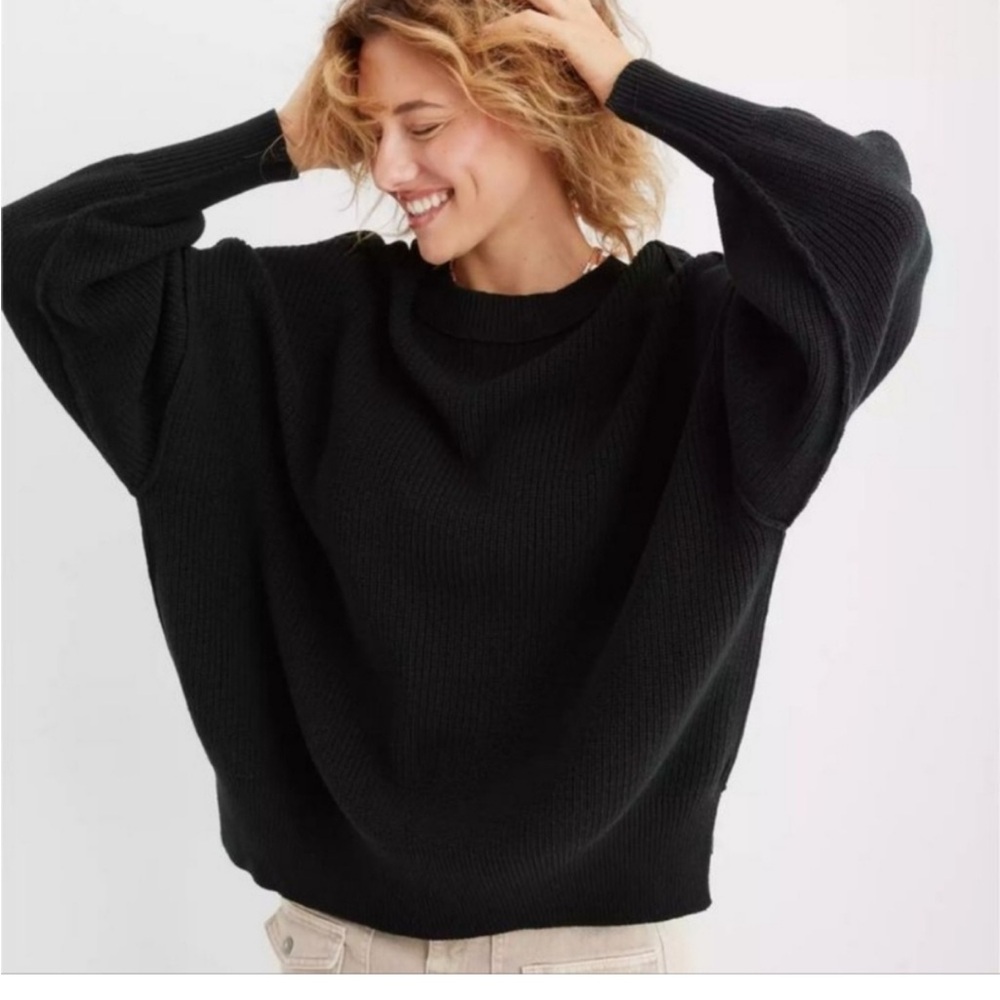 Aerie Beyond Sweater Black
